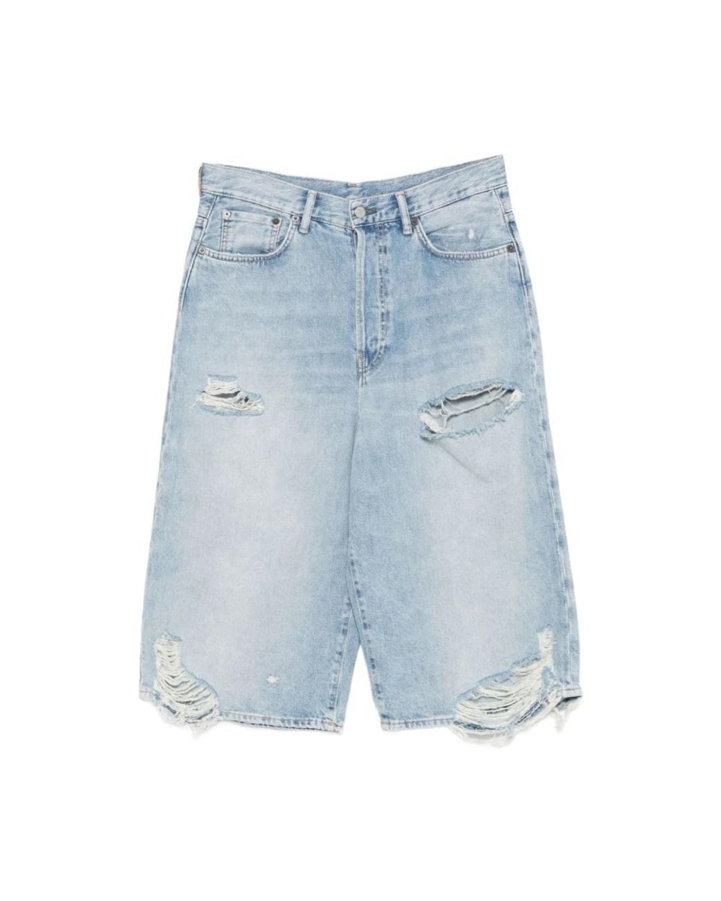 Acne Blue Denim Shorts for men