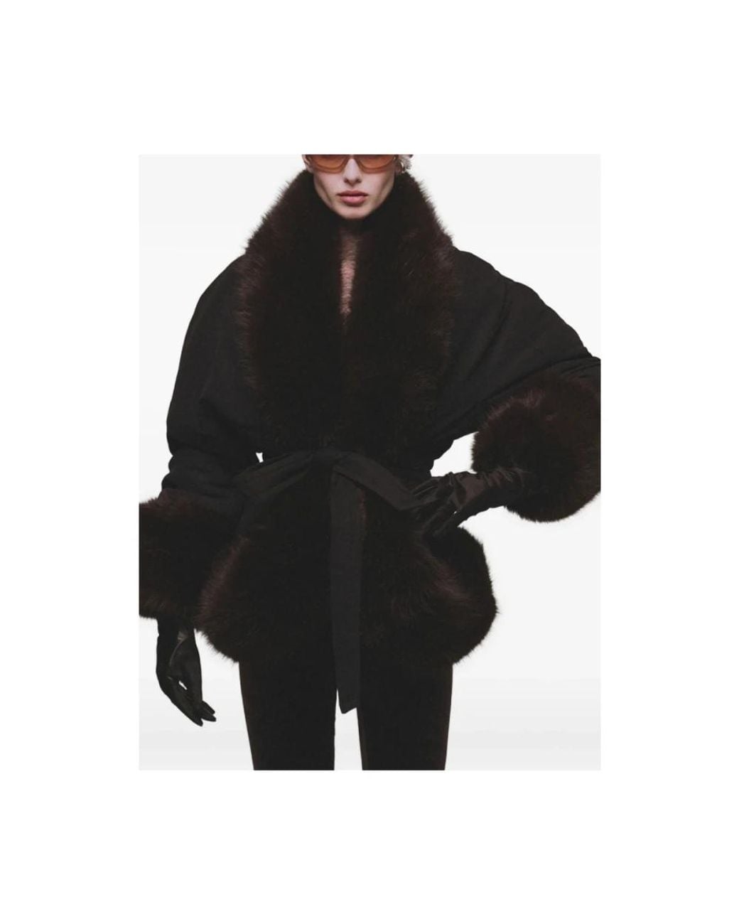 ANDAMANE Brown Belted Coats