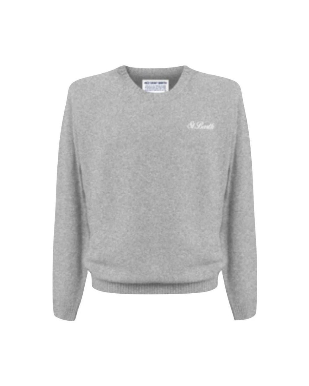 Mc2 Saint Barth Gray Round-Neck Knitwear for men