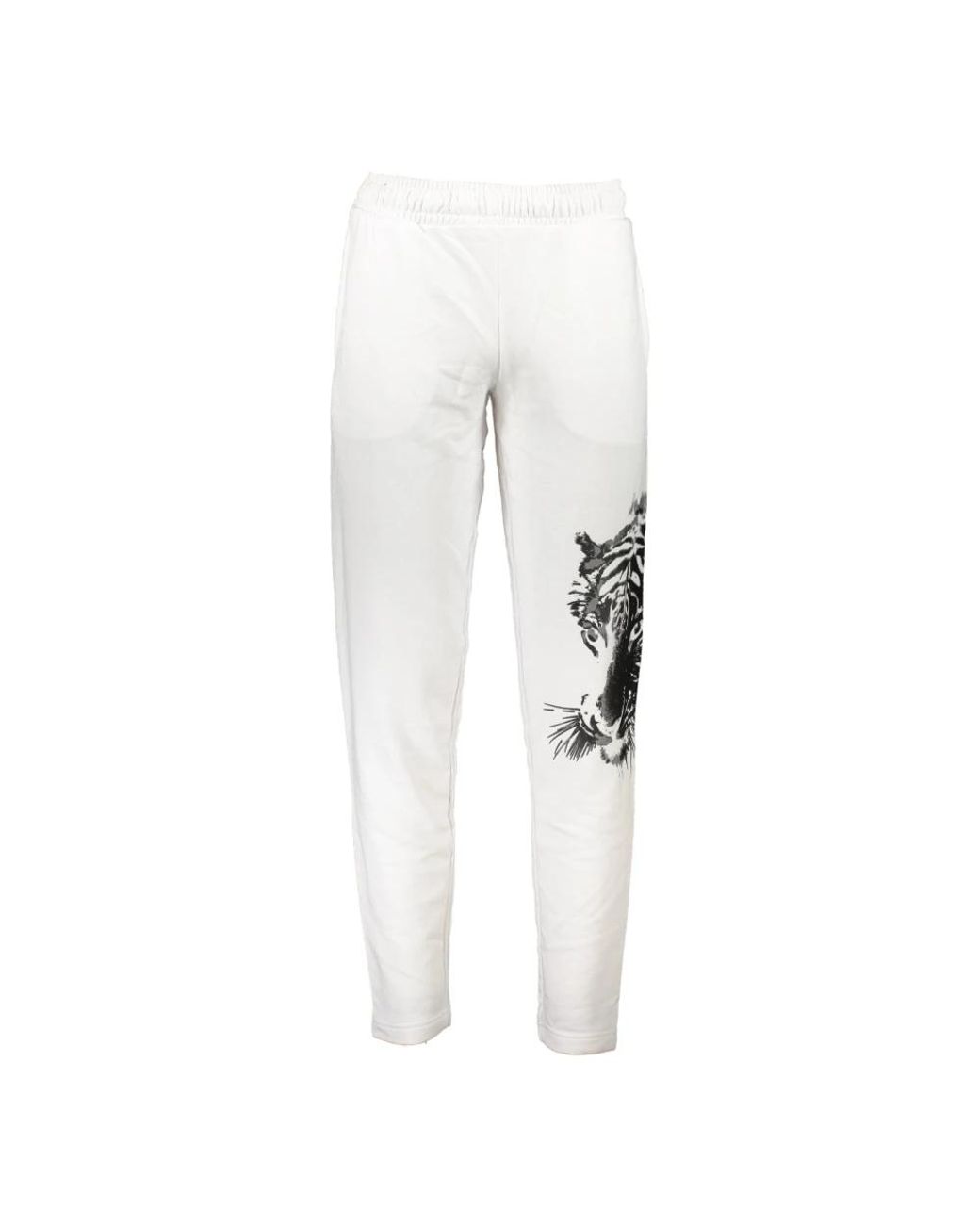Roberto Cavalli Broeken ,Wit ,Sportieve Witte Herenbroek Met Elastische Taille in het White voor heren