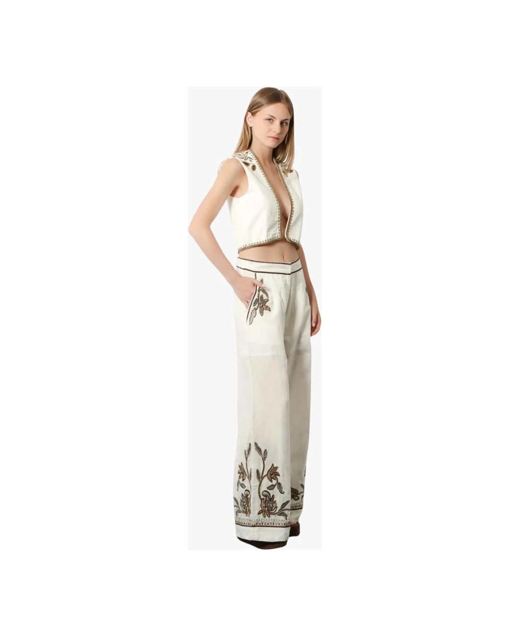 Scarlett Poppies White Wide Trousers