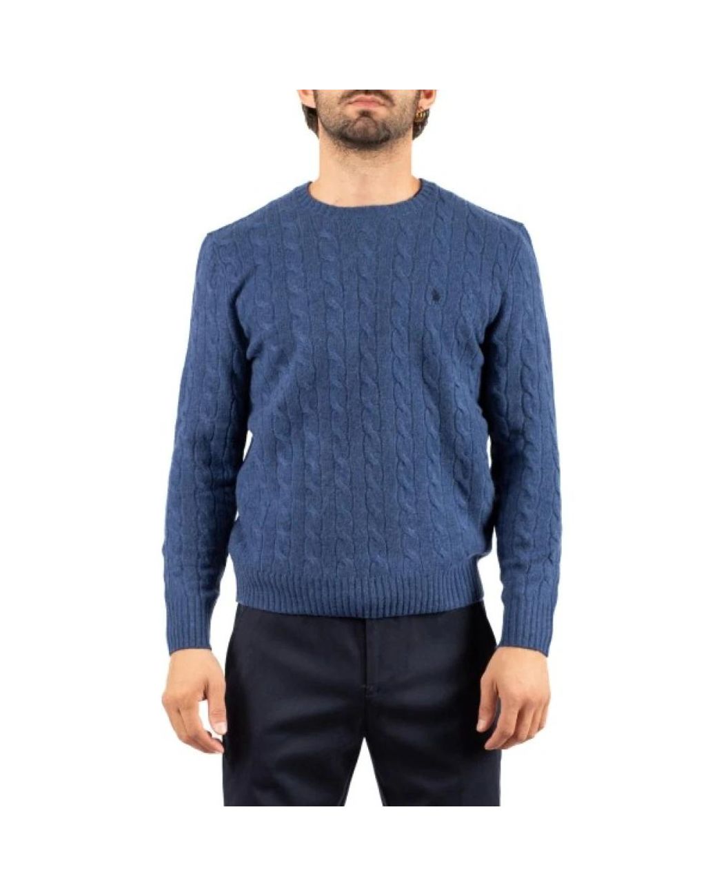 Ralph Lauren Blue Round-Neck Knitwear for men
