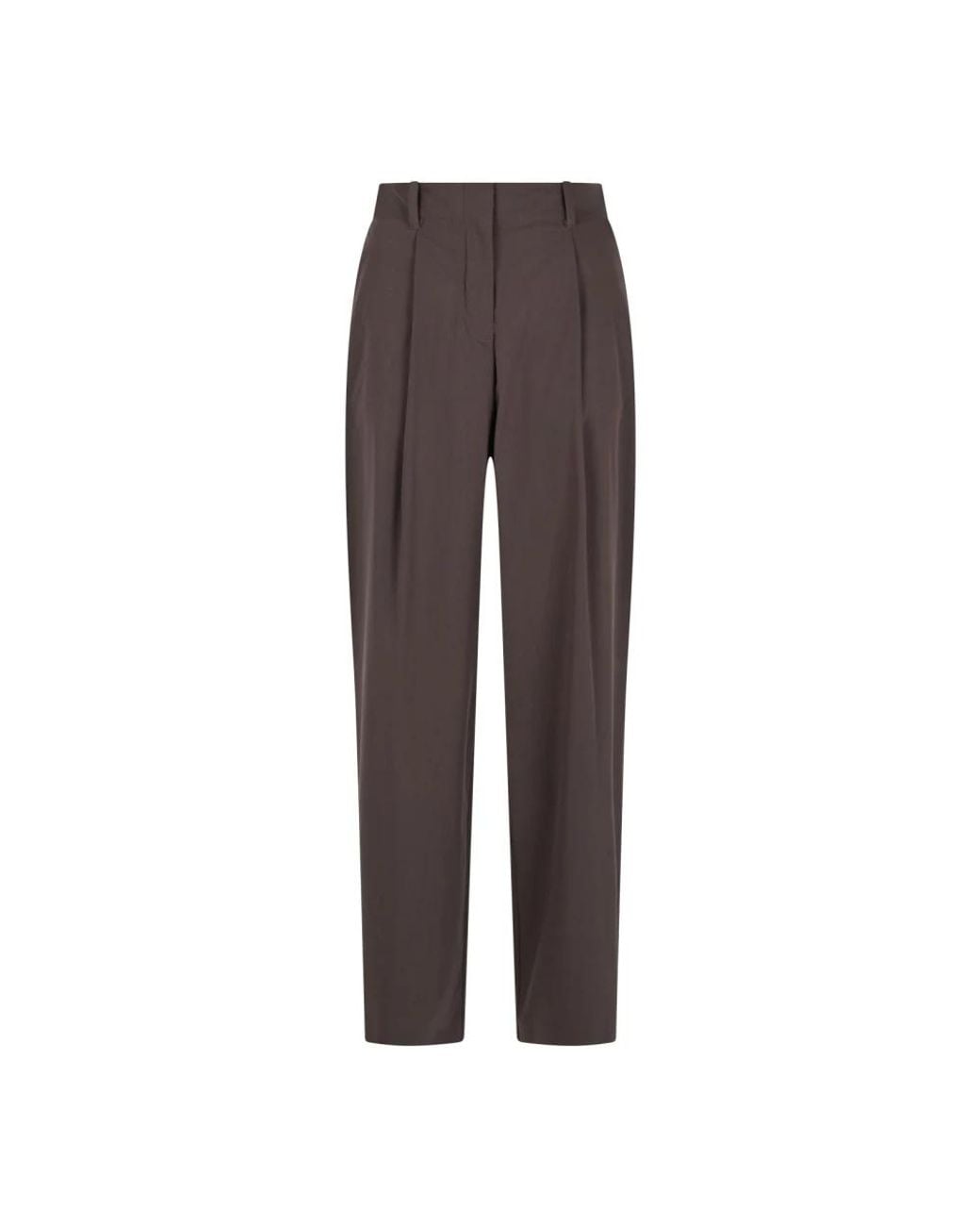 Herno Brown Straight Trousers