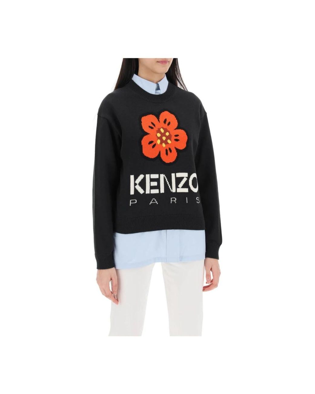 KENZO Blue Round-Neck Knitwear