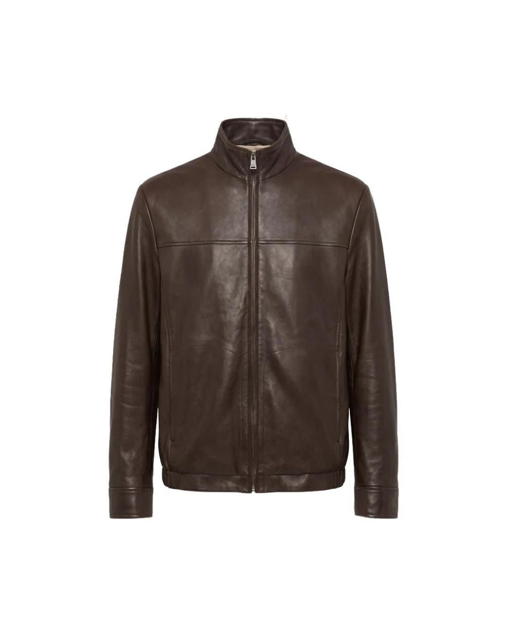 Leather Jackets Canali pour homme en coloris Brown
