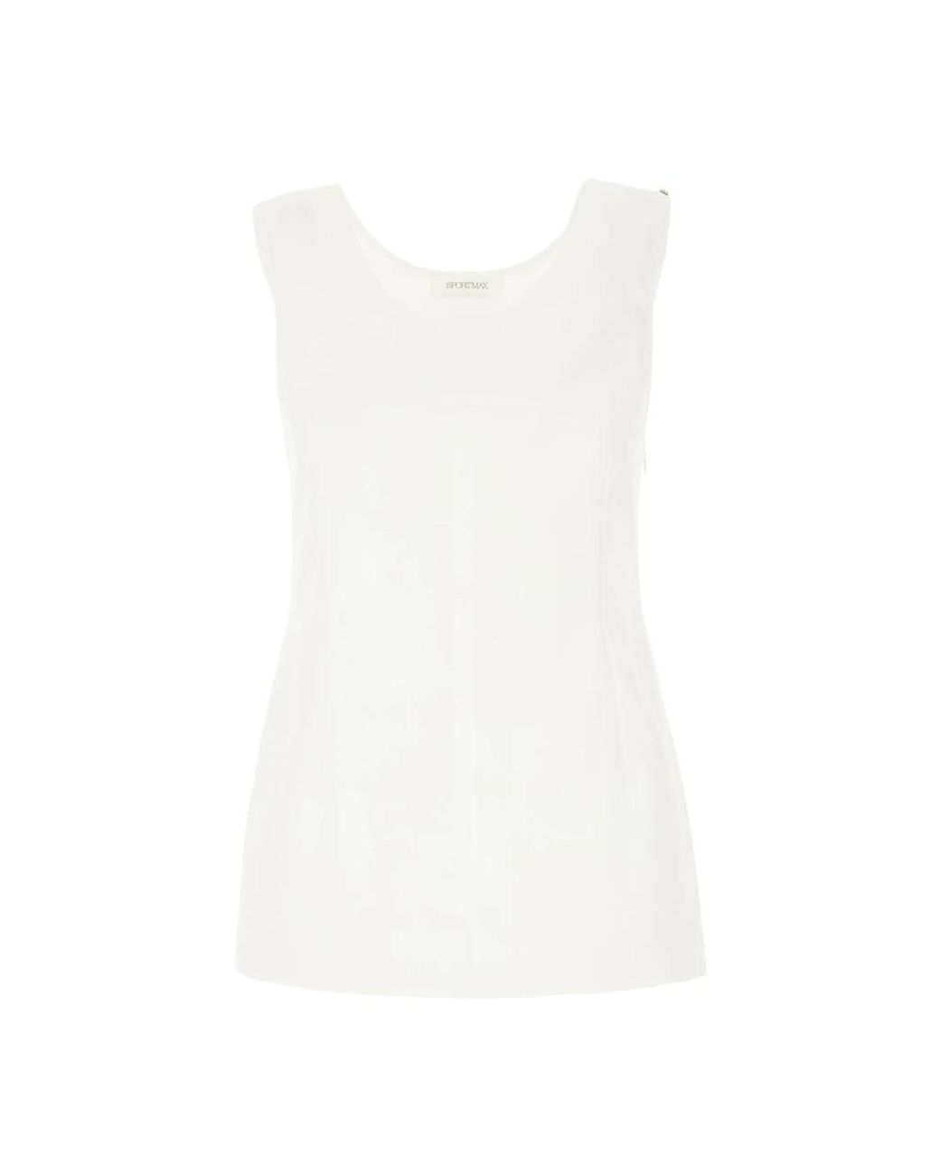 Sportmax White Sleeveless Tops
