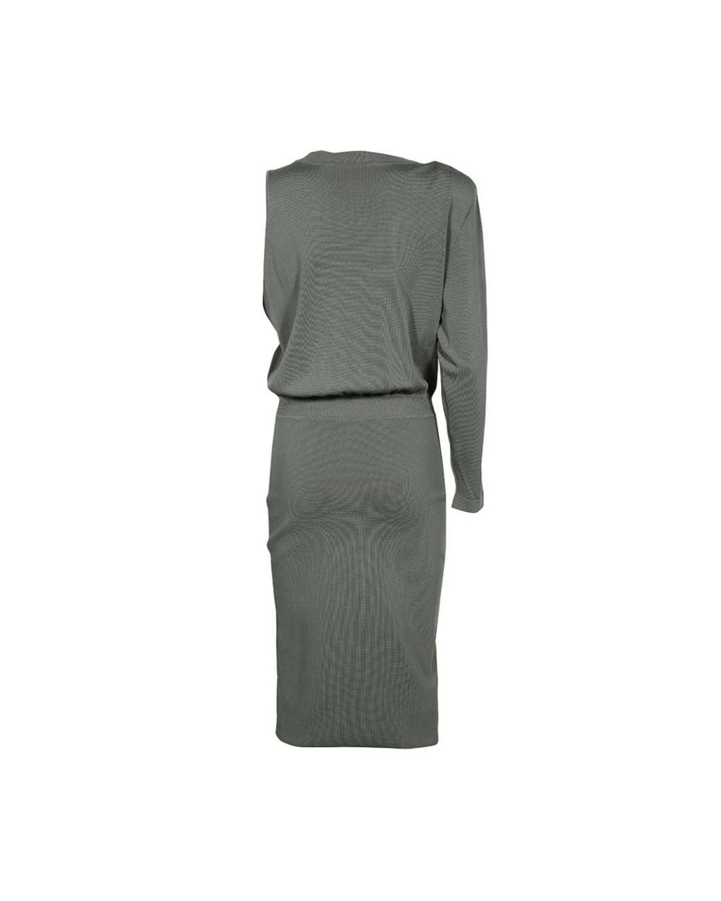 Karl Lagerfeld Gray Viscose Blend Dress