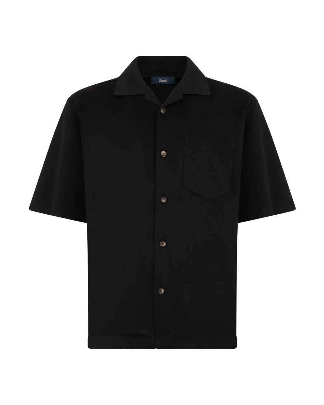 Herno Black Short Sleeve Shirts for men