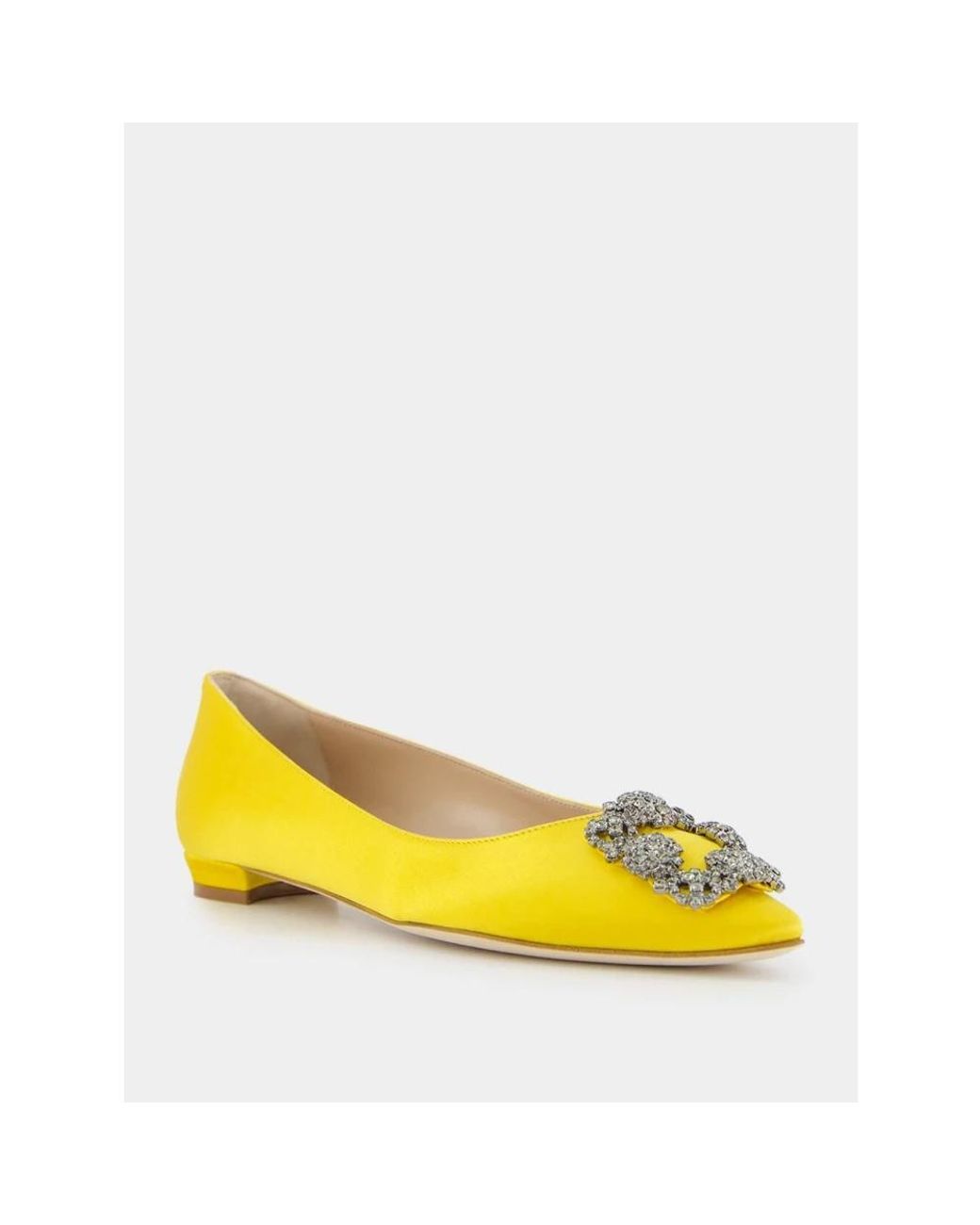 Manolo Blahnik Yellow Ballerina Shoes