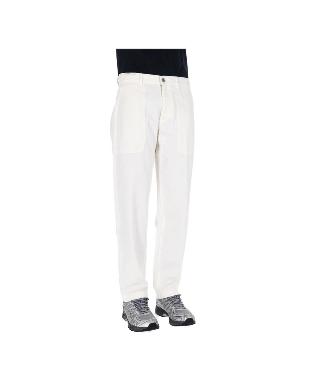 PT Torino White Straight Jeans for men