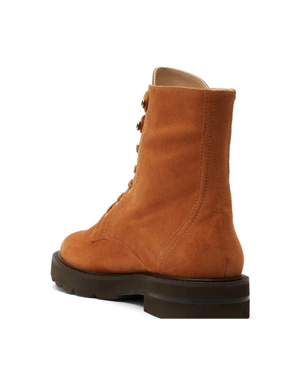 Stuart Weitzman Brown Lace-Up Boots