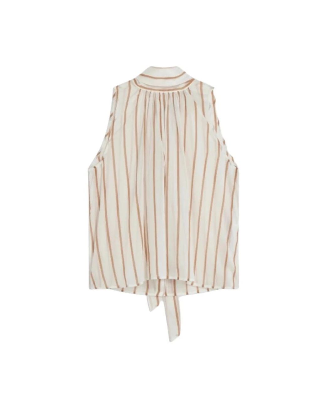 Semicouture Sleeveless Top in het Natural