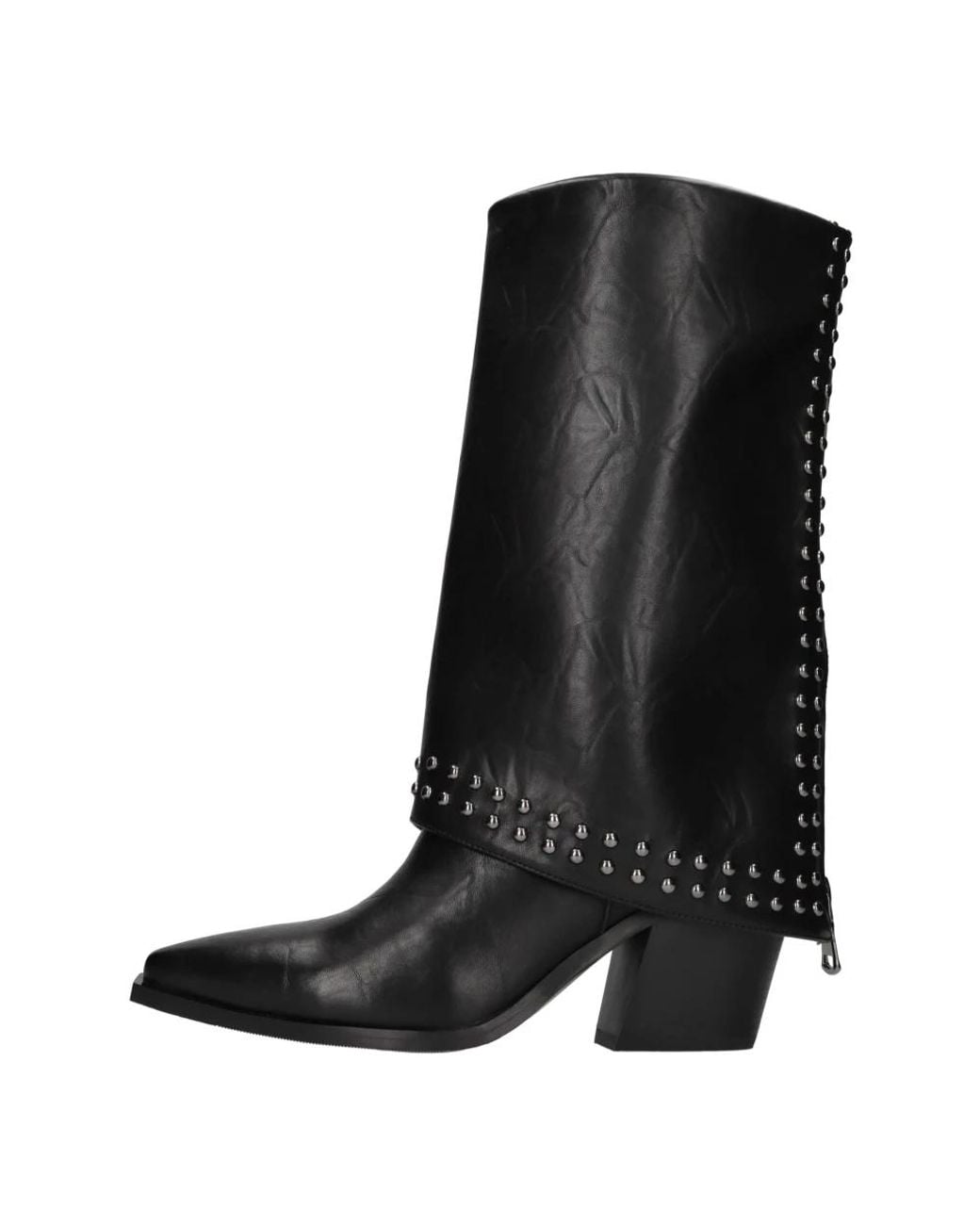 Exe' Black Cowboy & Biker Boots