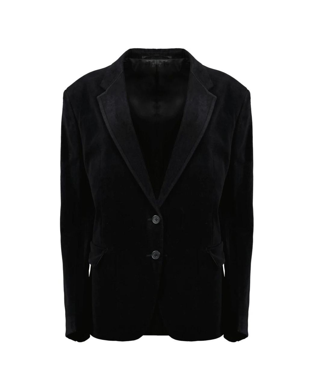 Prada Black Einreihiger Samtblazer