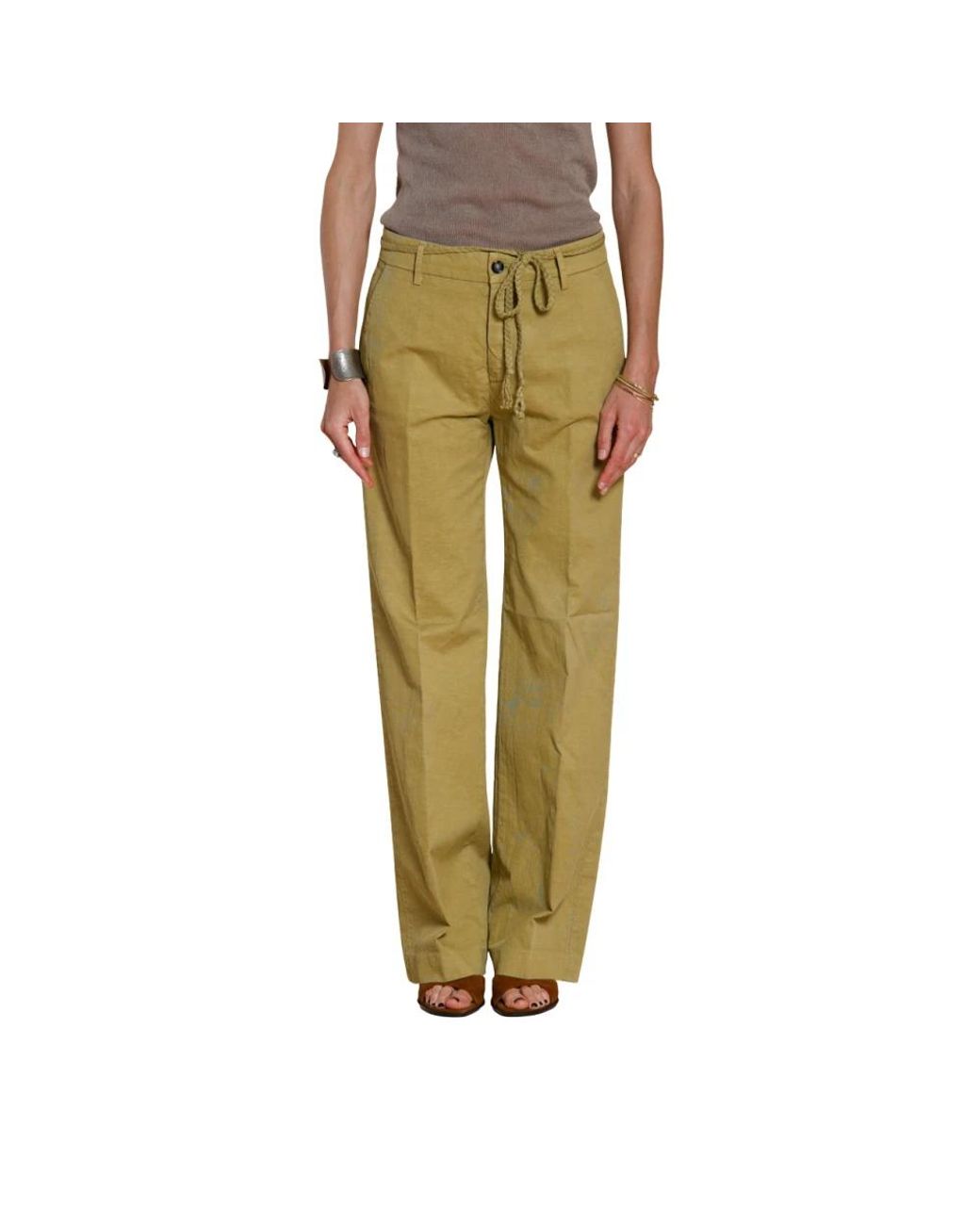 Mason's Green Straight Trousers