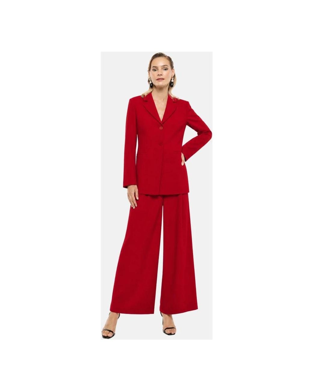 Imperial Red Wide Trousers
