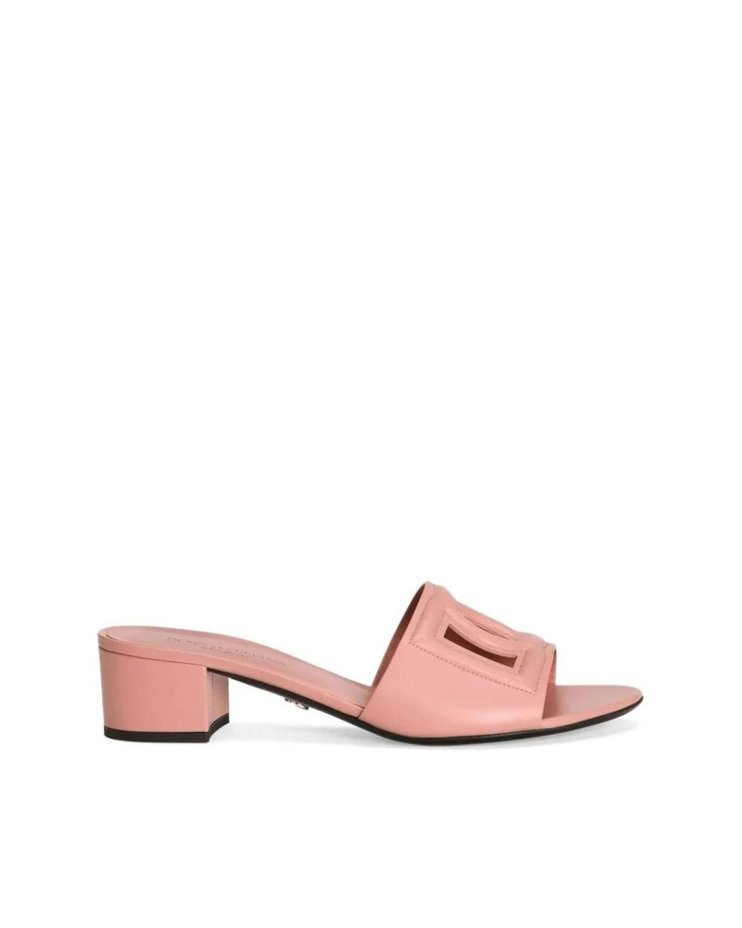 Dolce & Gabbana Pink Heeled Mules