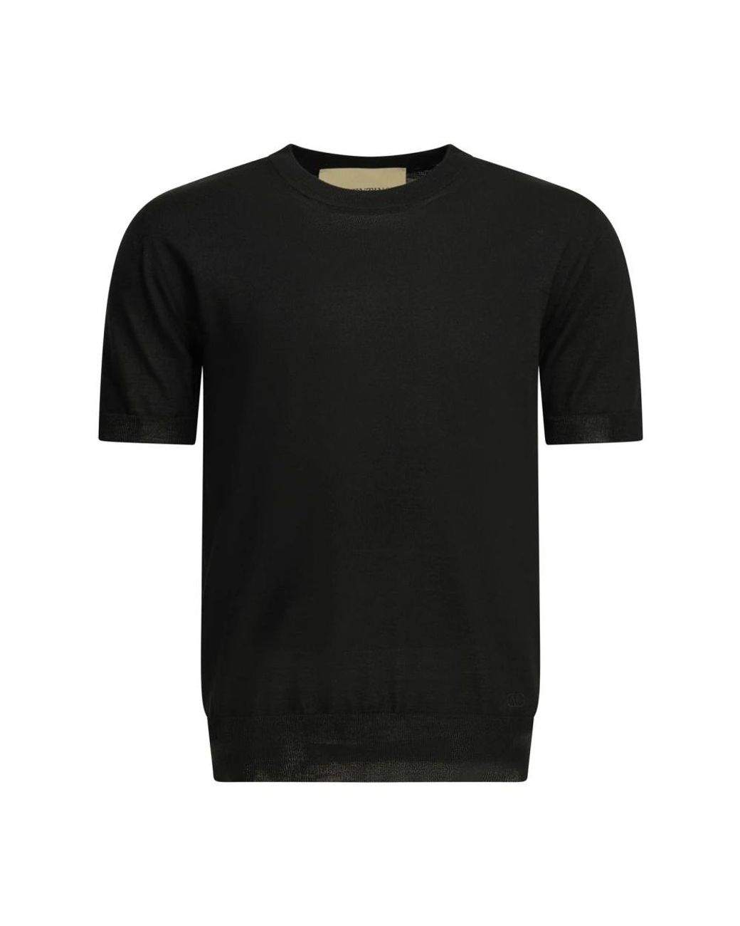 Valentino Kurzarm-Strickpullover in Black für Herren