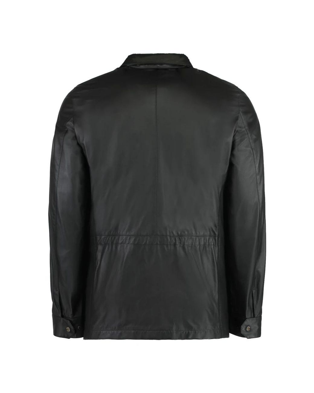 Moorer Black Leather Jackets for men