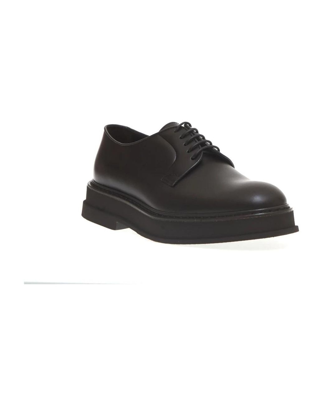Doucal's Black Laced Shoes for men