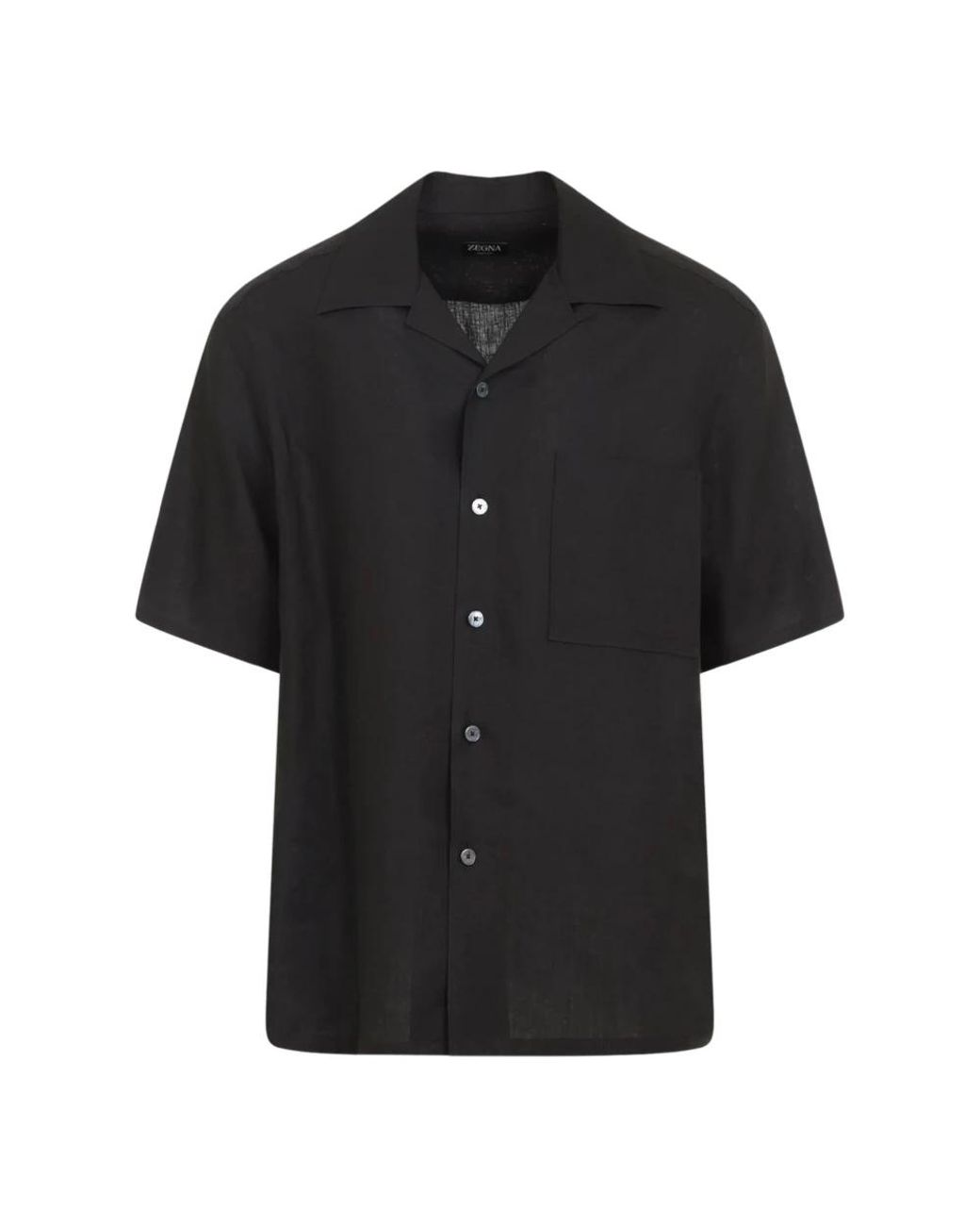 Zegna Black Short Sleeve Shirts for men