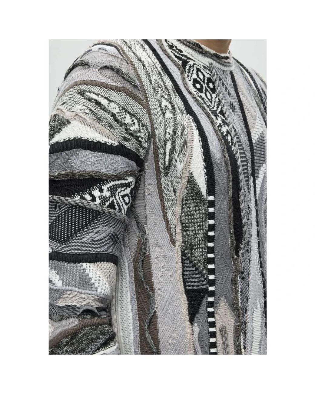 carlo colucci Gray Round-Neck Knitwear for men