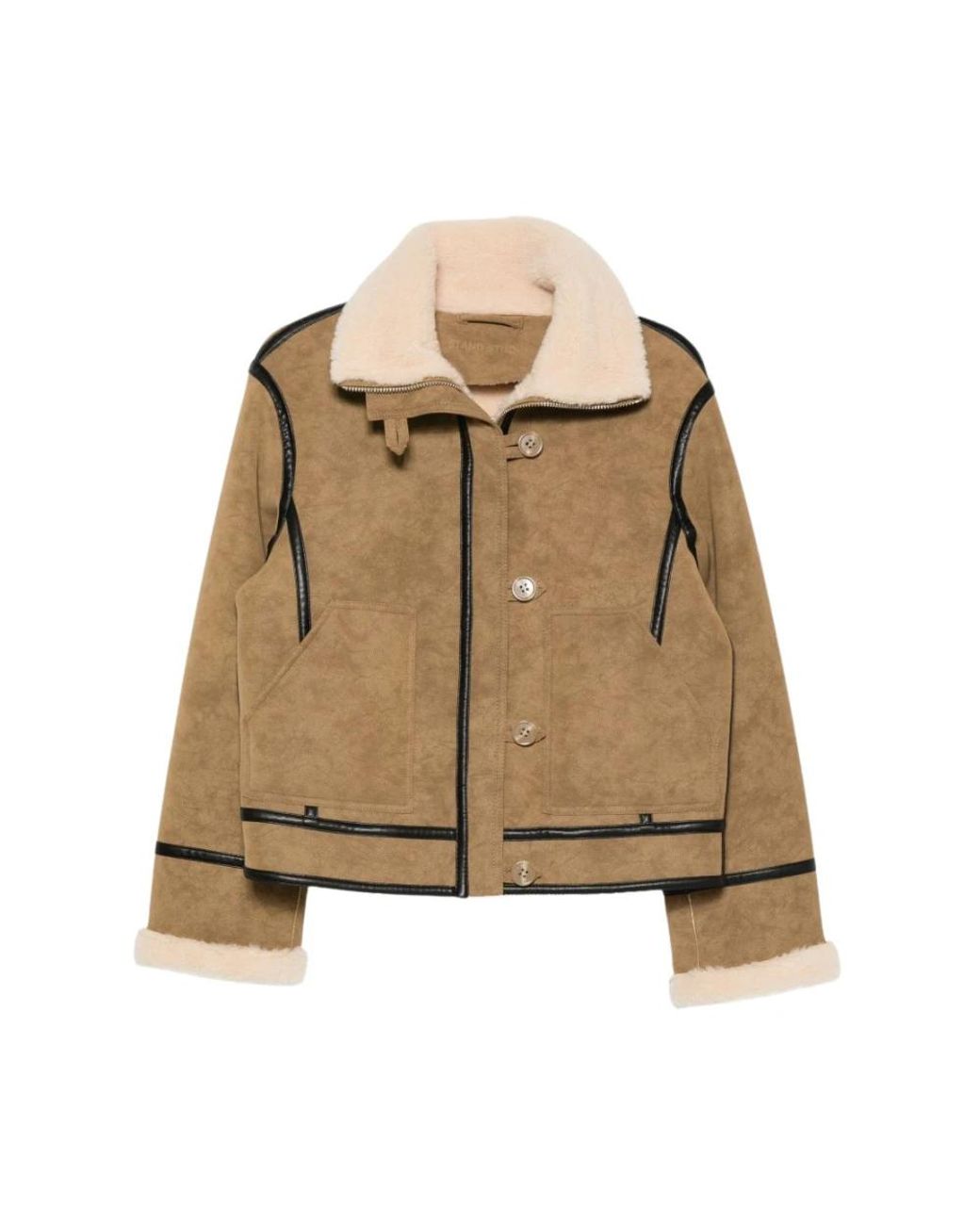 Stand Studio Jassen ,Polyester Dara Jacket in het Natural