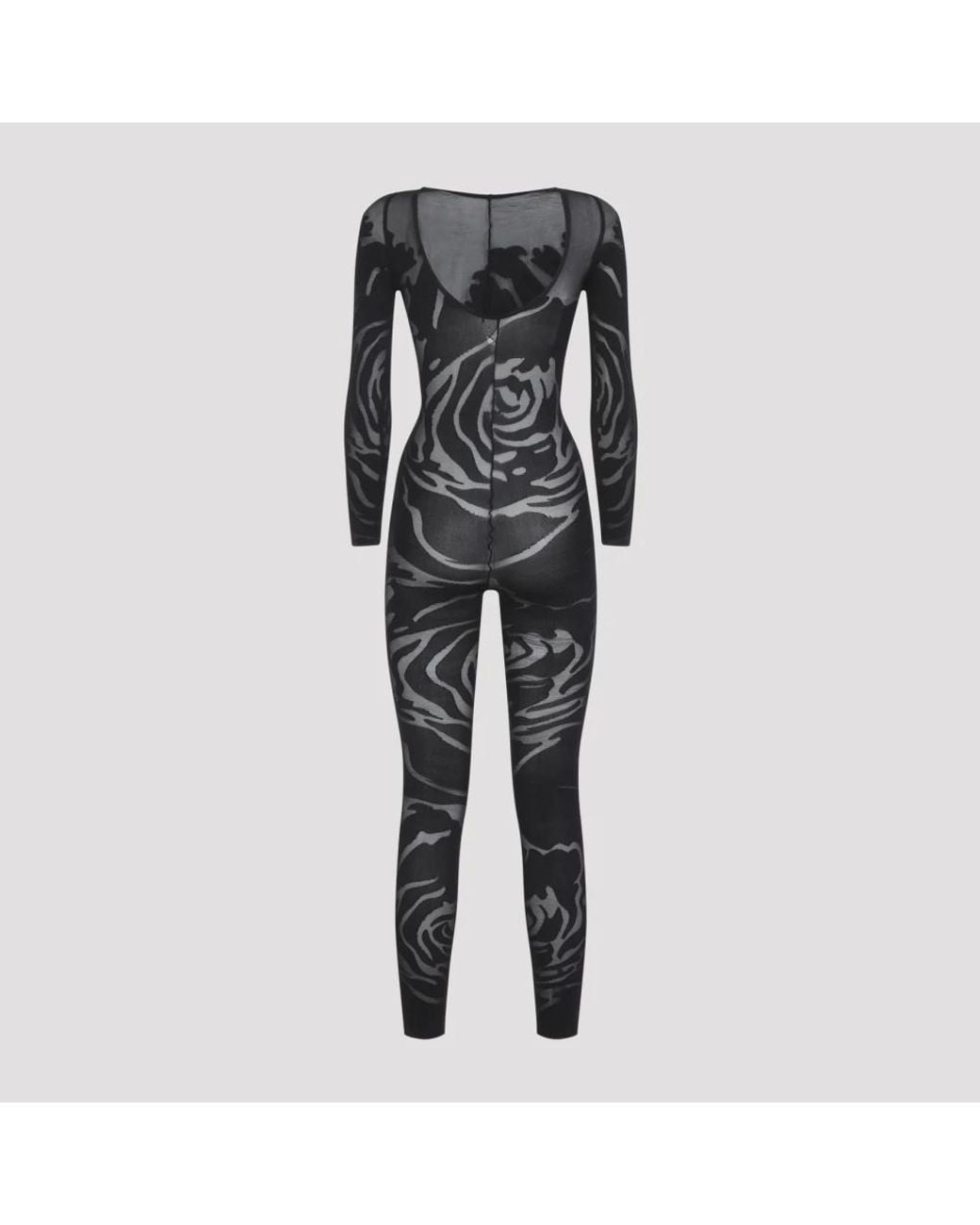 Wolford Black Rose Shadow Jumpsuit For