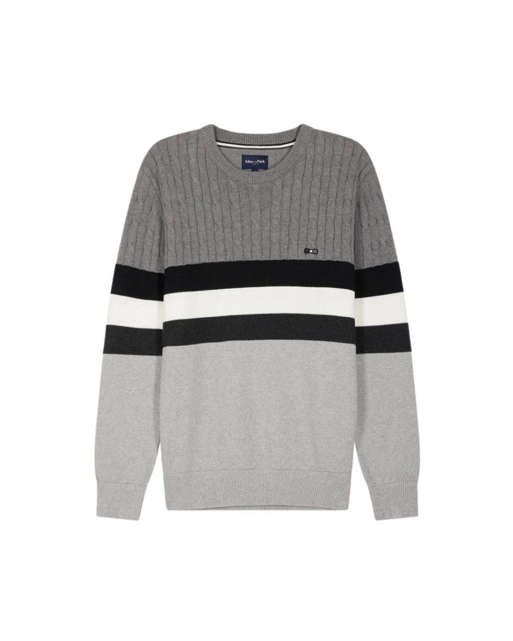 Eden Park Gray Round-Neck Knitwear for men