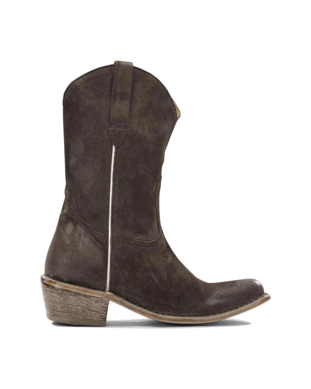 Moma Brown Cowboy & Biker Boots