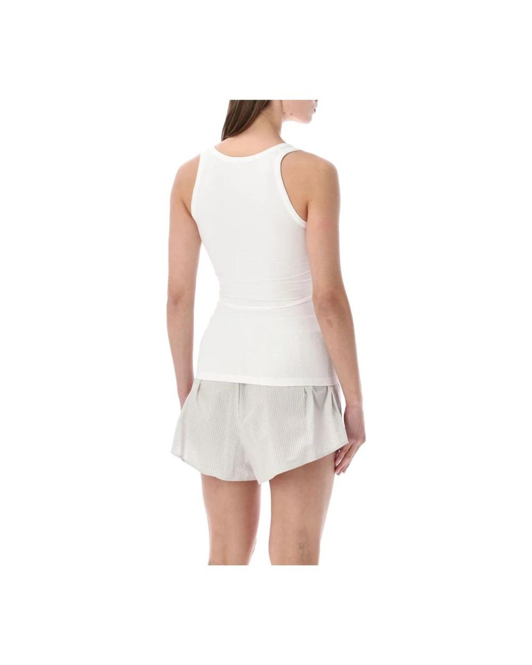 MM6 by Maison Margiela White Sleeveless Tops