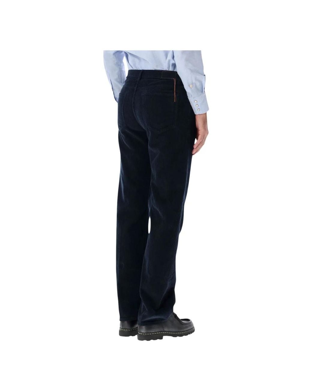 Fortela Blue Straight Trousers for men