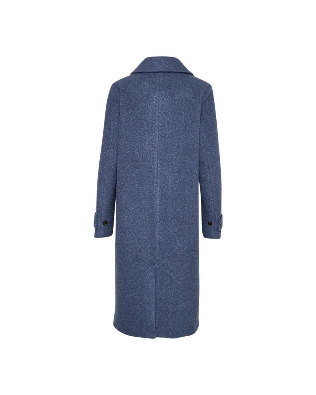 Single-Breasted Coats Kaffe de color Blue