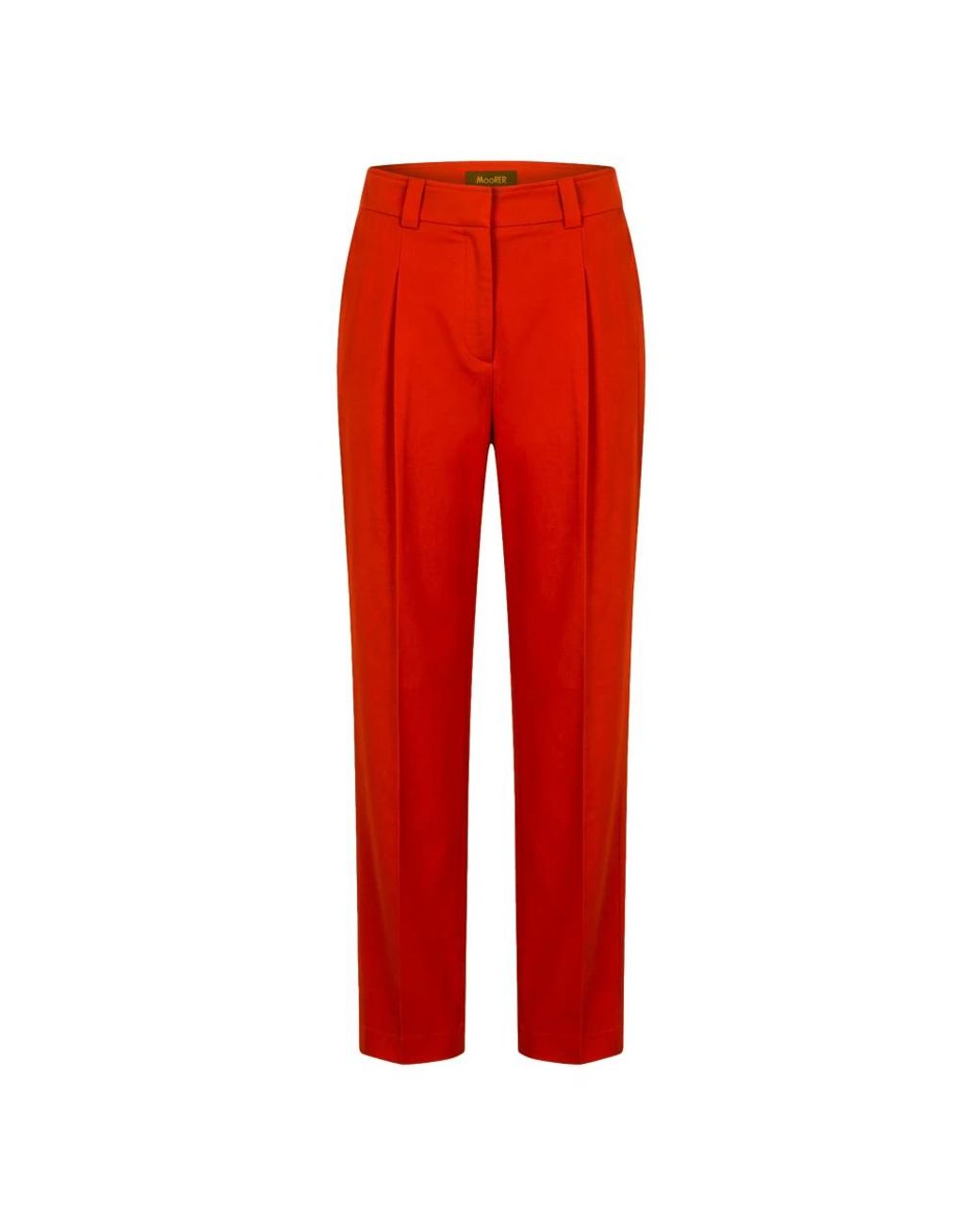 Moorer Red Cropped Trousers