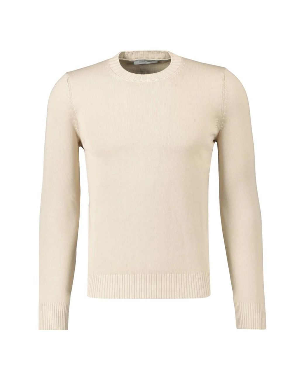 Gran Sasso Natural Round-Neck Knitwear for men