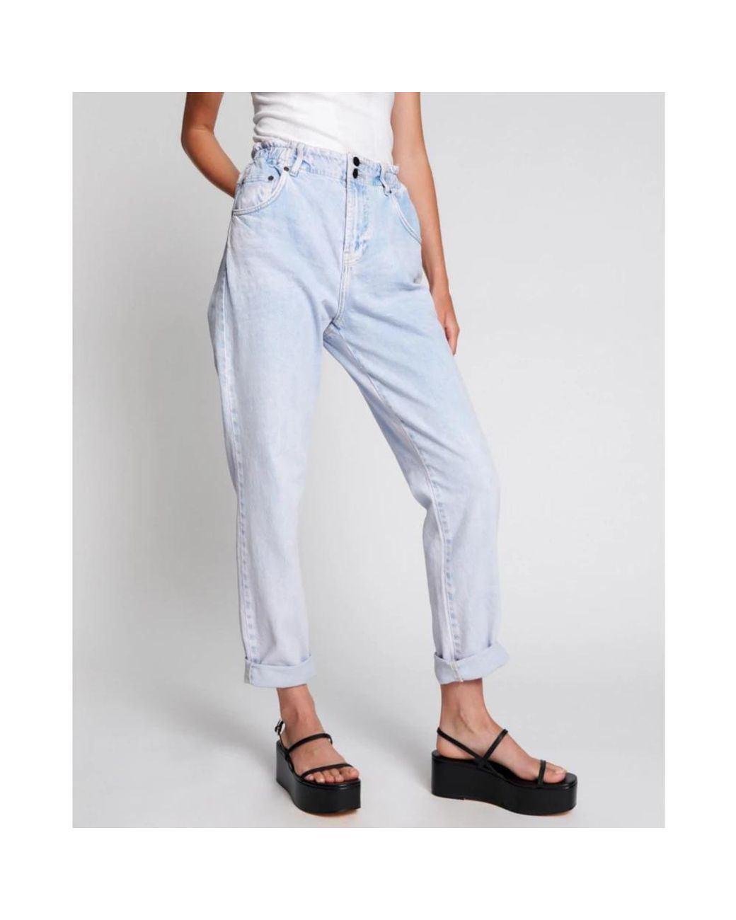 One Teaspoon Blue Straight Fit Jeans