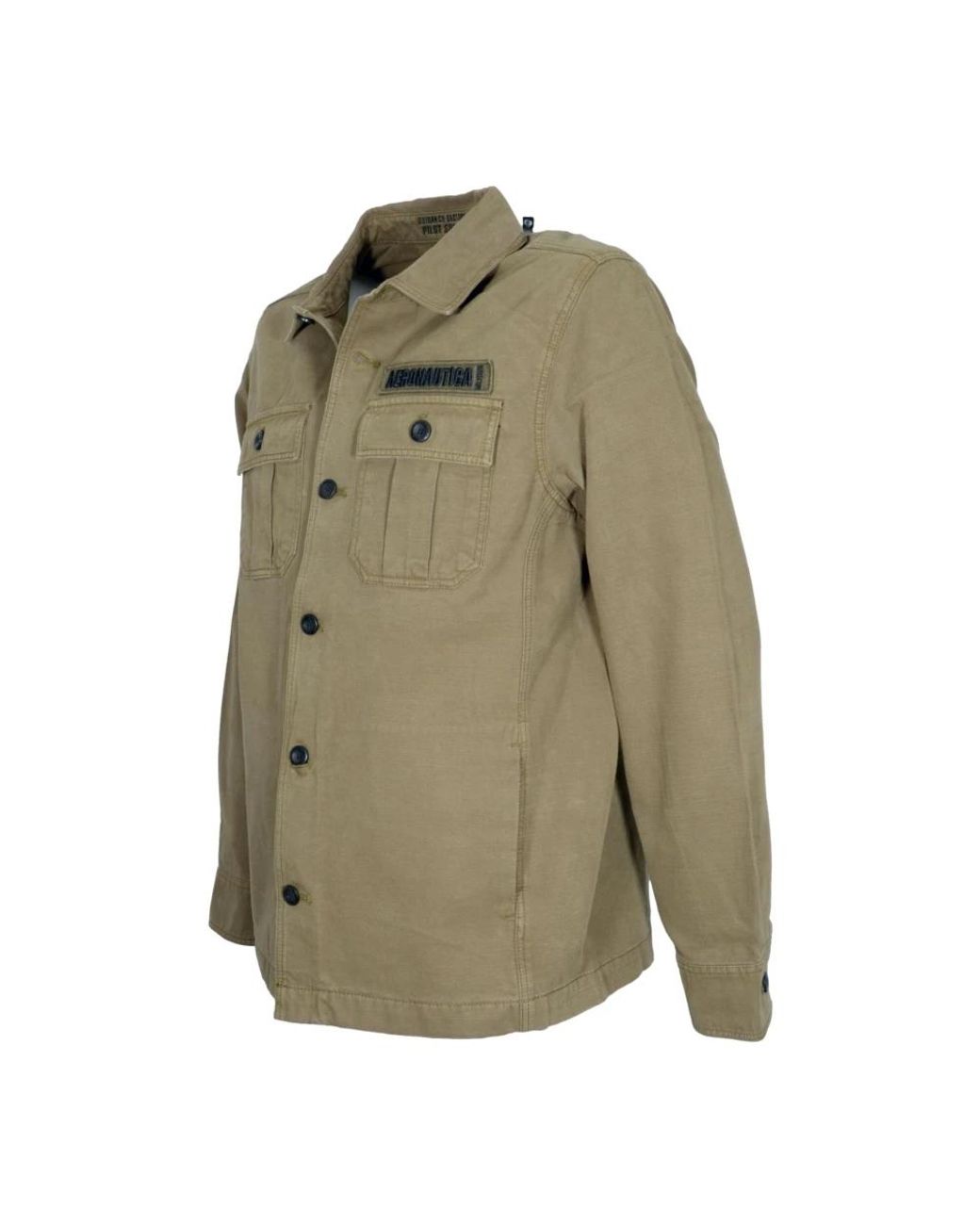 Aeronautica Militare Ac0036Uct04233 Twill Shirt Jacket in het Green voor heren