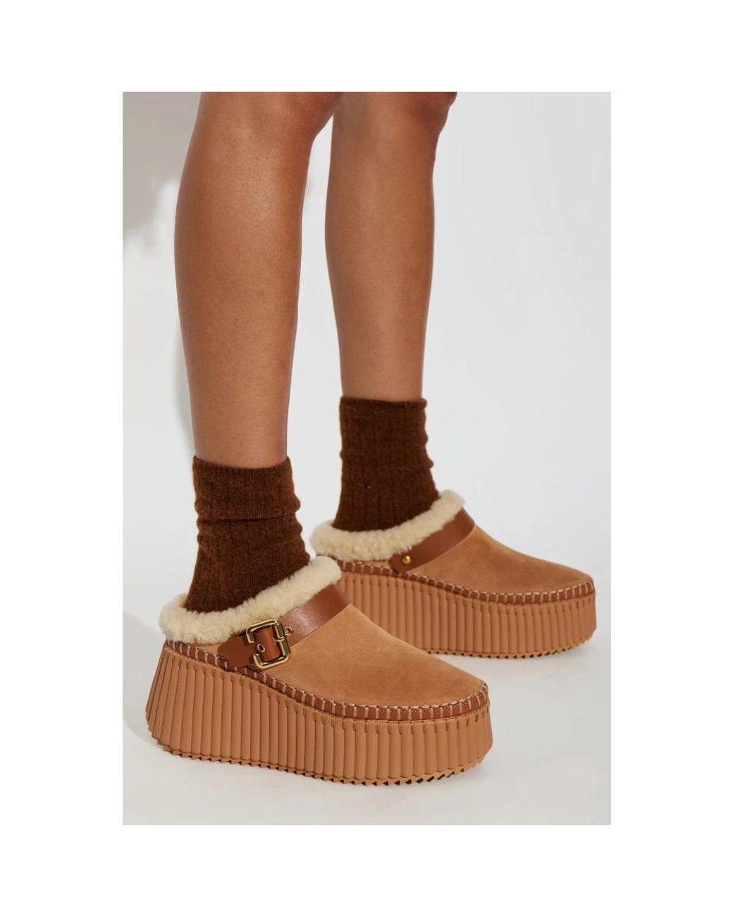 Chloé Brown Wedges