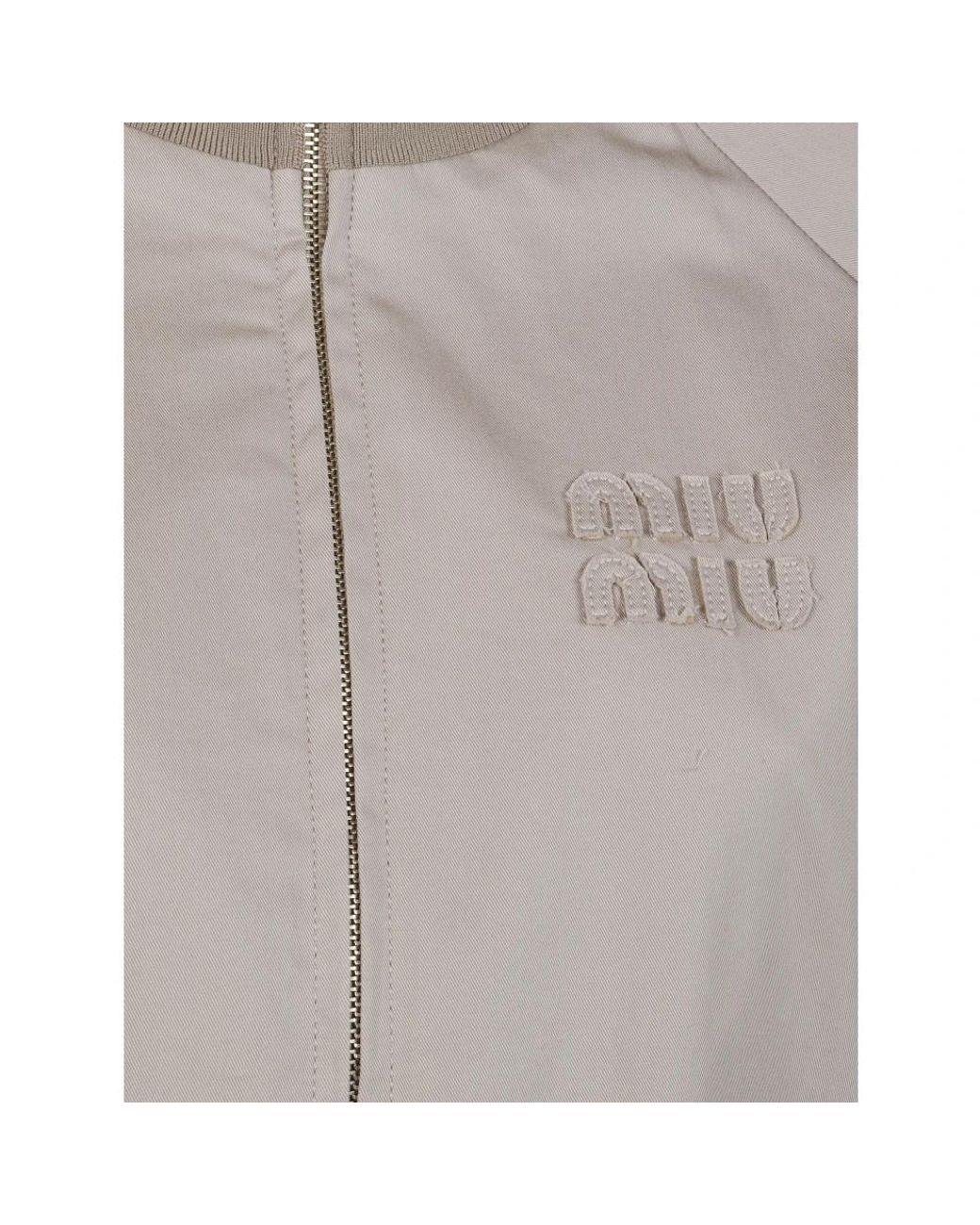 Miu Miu Gray Zip-Throughs