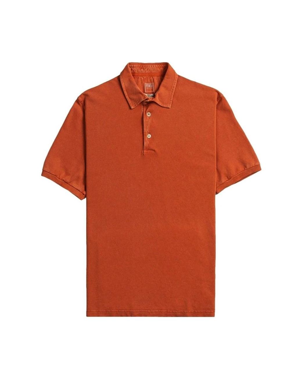 Fedeli Orange Polo Shirts for men
