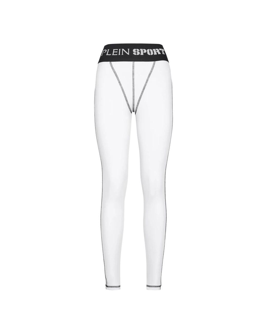 Philipp Plein Fitness ,Wit ,Polyester Jogging Leggings in het White