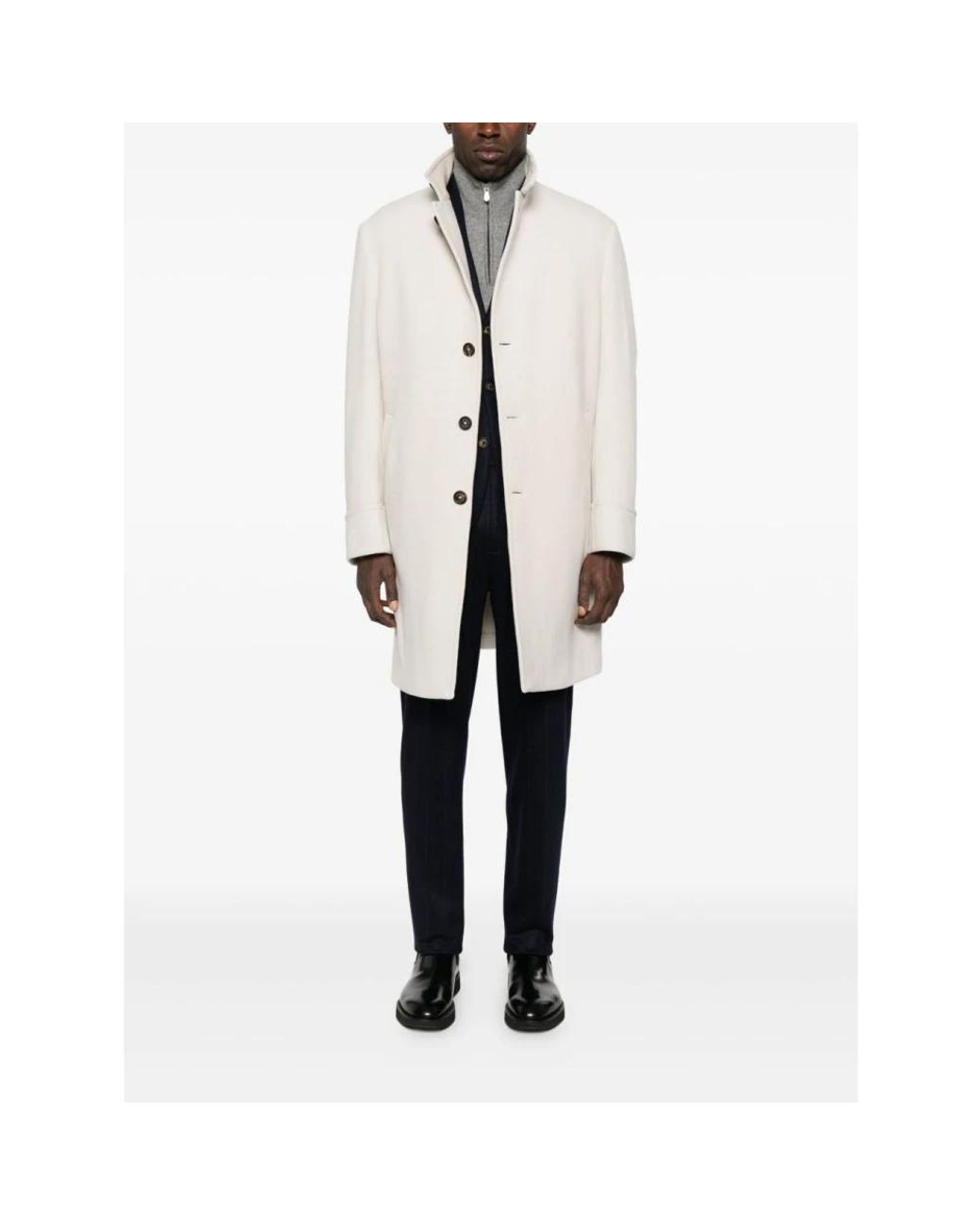 Single-Breasted Coats Eleventy de hombre de color White
