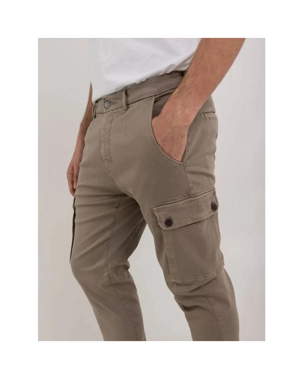 Replay Gray Slim-Fit Trousers for men