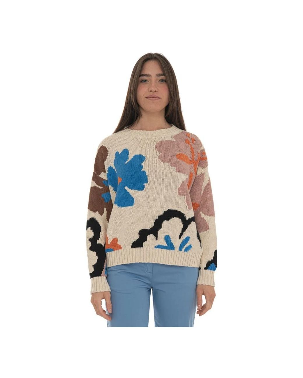 Weekend by Maxmara Blue Round-Neck Knitwear