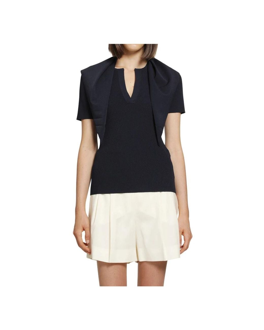 Max Mara Blue V-Neck Knitwear
