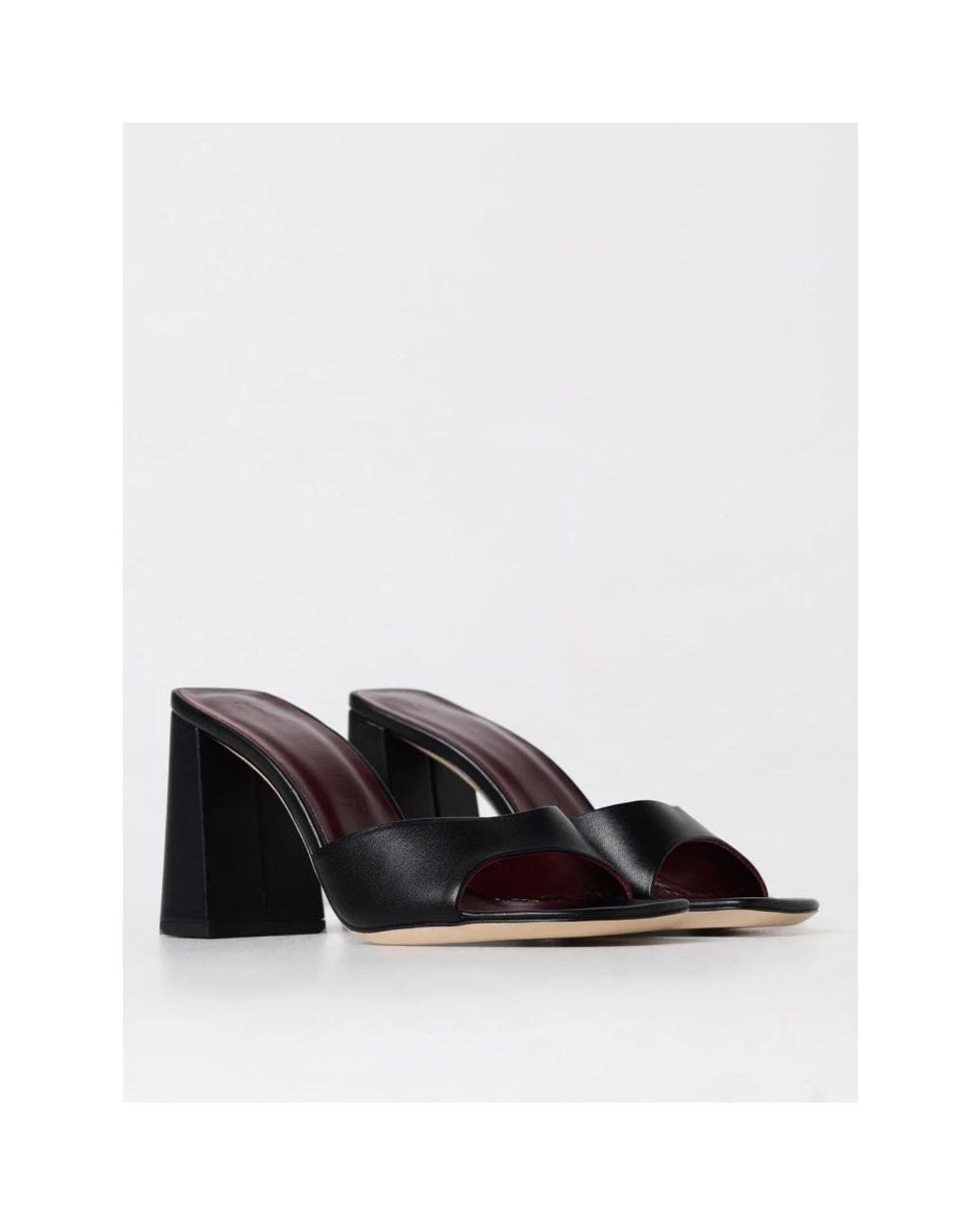 Staud Black Heeled Mules