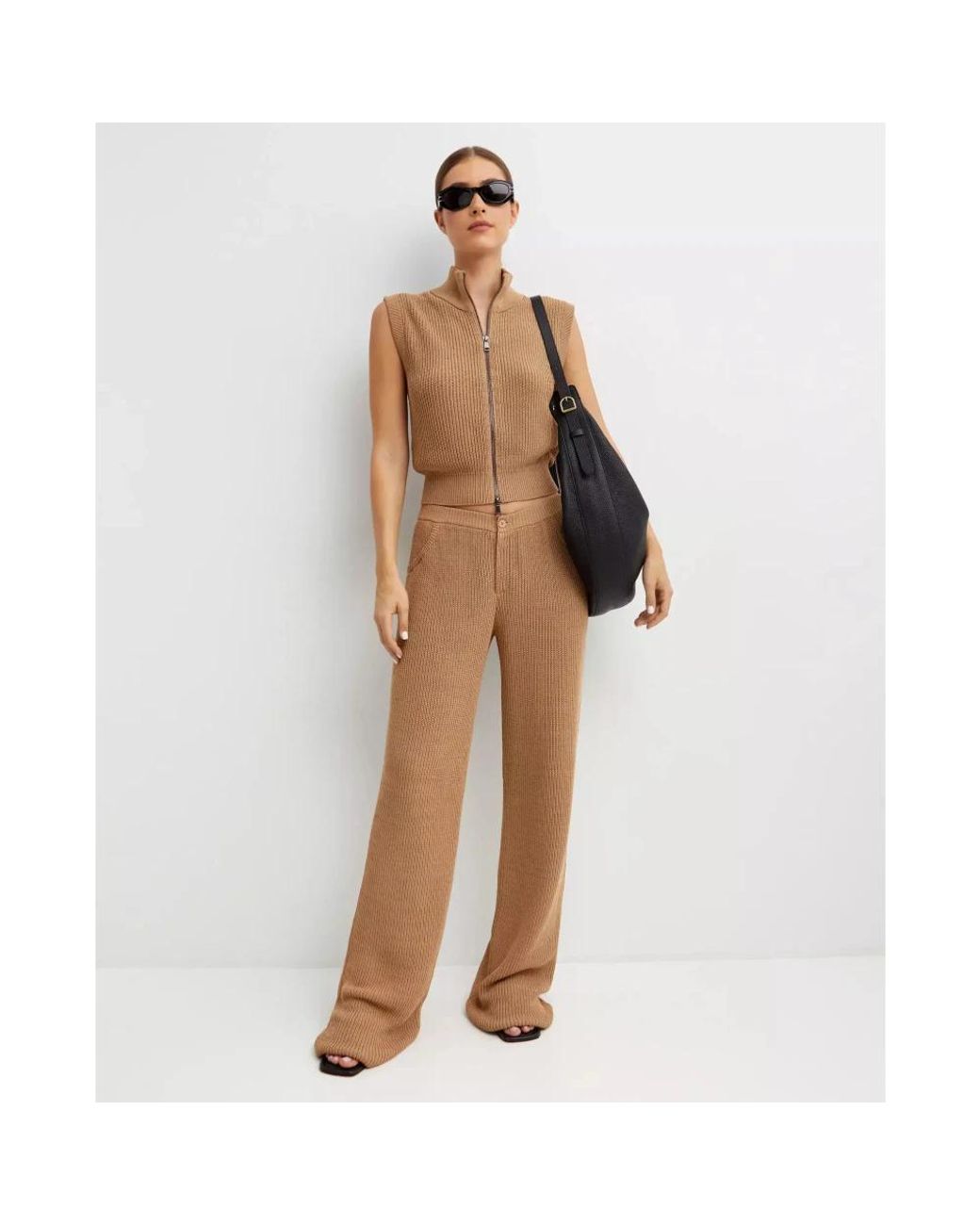 AYA MUSE Brown Wide Trousers