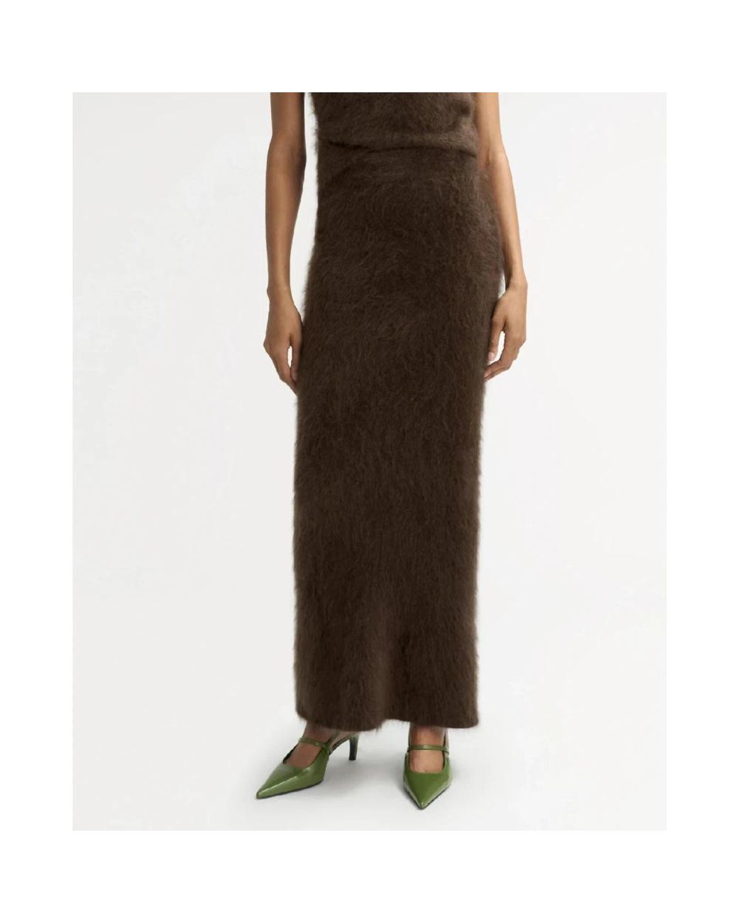 Soft Goat Brown Maxi Skirts