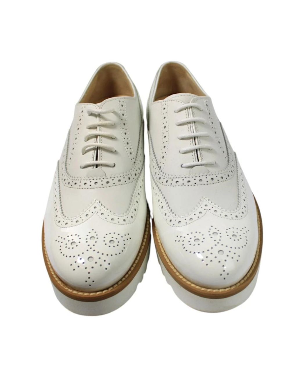 Hogan White Laced Shoes
