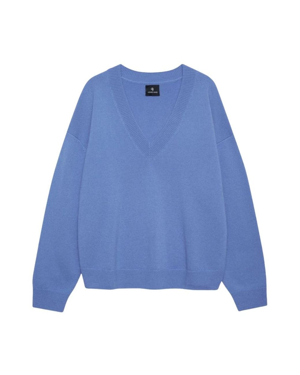 Anine Bing Blue V-Neck Knitwear